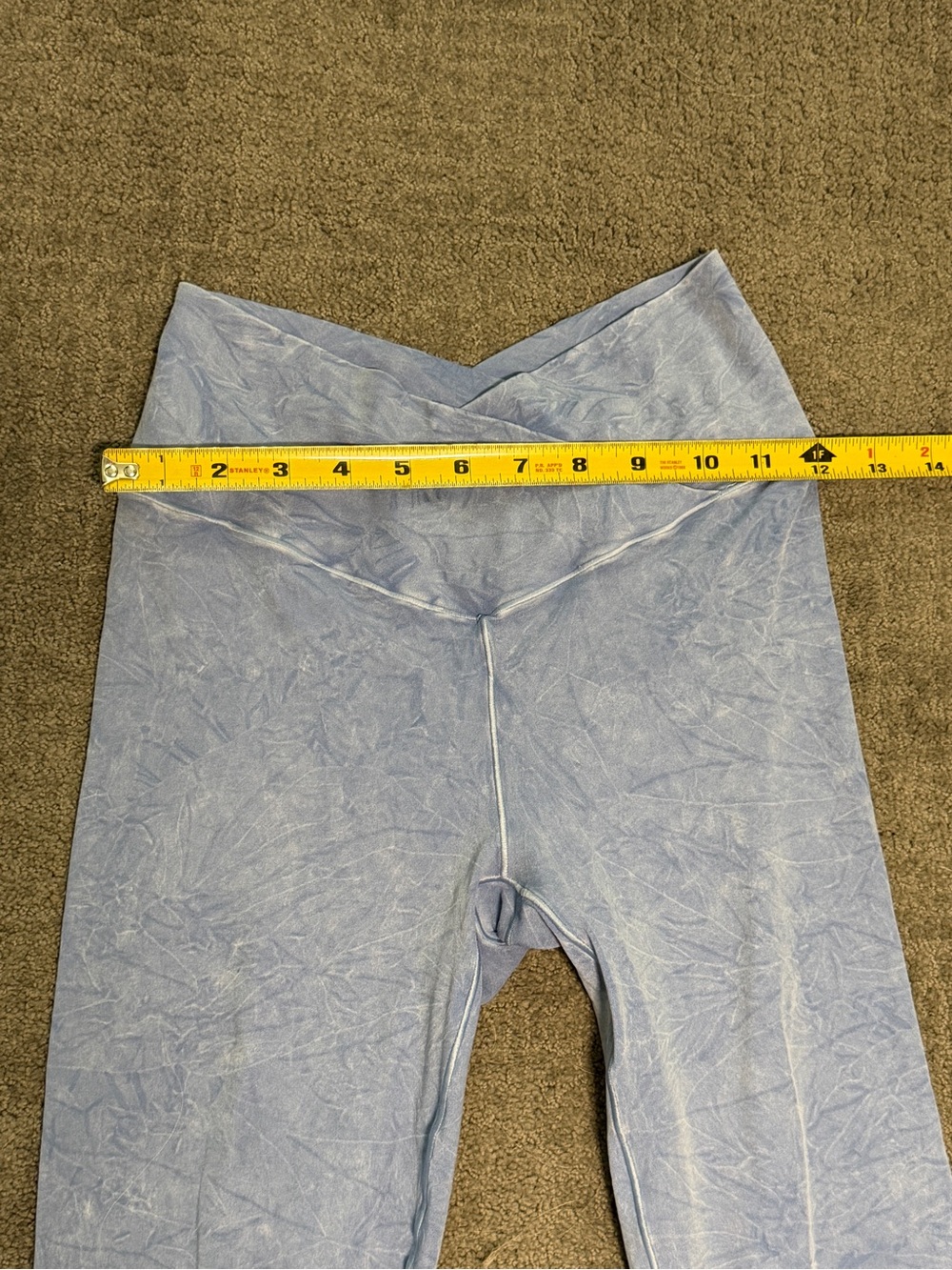OFFLINE by Aerie Real Me DOUBLE Crossover Flare Leggings in Washed Periwinkle - Picture 5 of 9